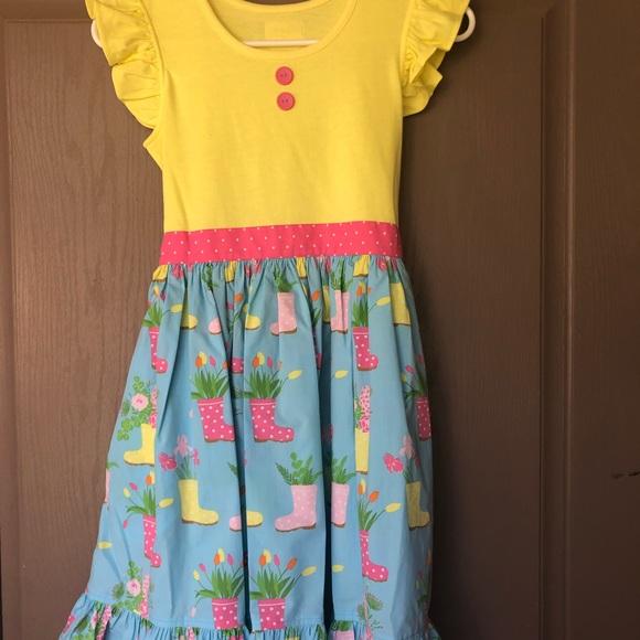 New Eleanor Rose Girls size 10-12 Rainboots Dress - Picture 2 of 2